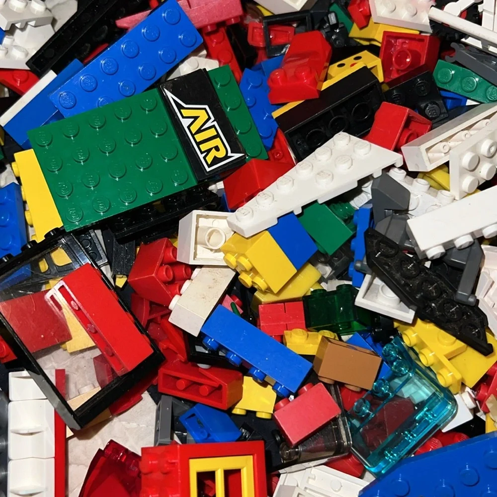 Vintage lot of legos motorcycle space doors windows more